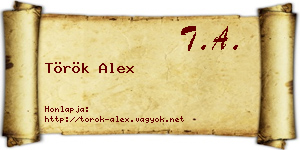 Török Alex névjegykártya